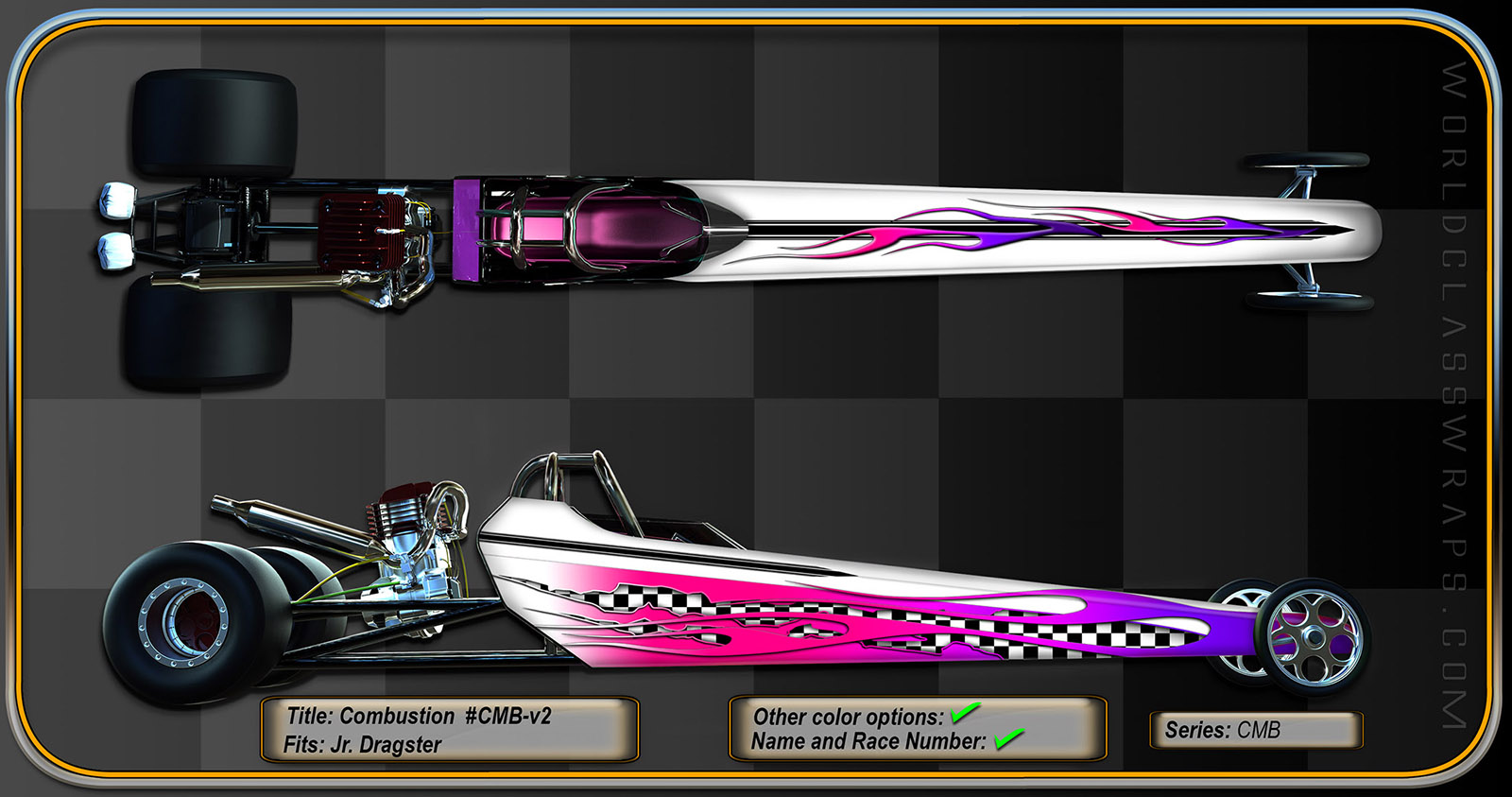 Combustion series,  junior dragster wrap
