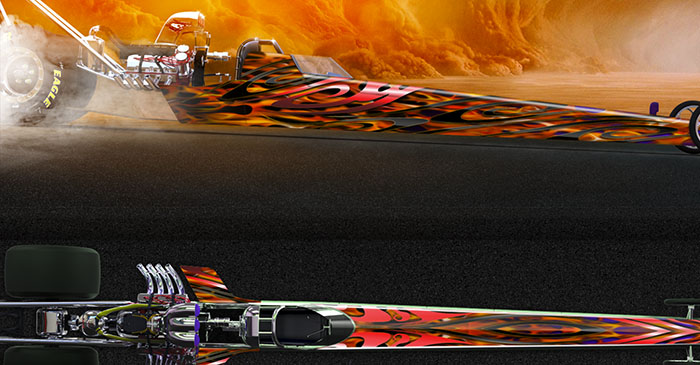 FIREBALL ONE Dragster Wrap