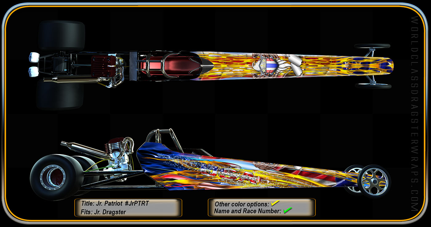 The BEAST junior dragster wrap